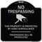 Signmission Designer Series-This Property Is Protected By Video Surveillance, 18" H, BS-1818-9876 A-DES-BS-1818-9876 - alternate 1